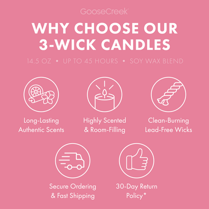 Sugared Peony 3-Wick Candle